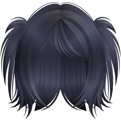 short cyber spikey Y2K emo punk haircut navy blue