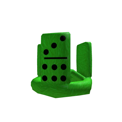 Green Fluffy Domino Crown