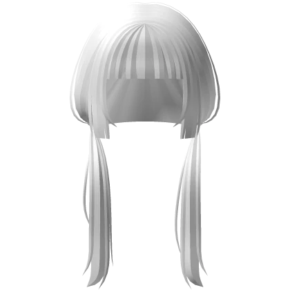 ୨୧ cutecore anime hime long pigtails - white