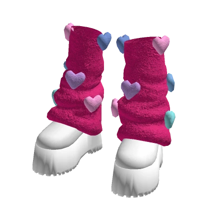 Heart Shoes W/Socks - Pink