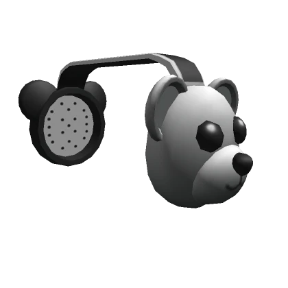 Black and White Bear Headphones 