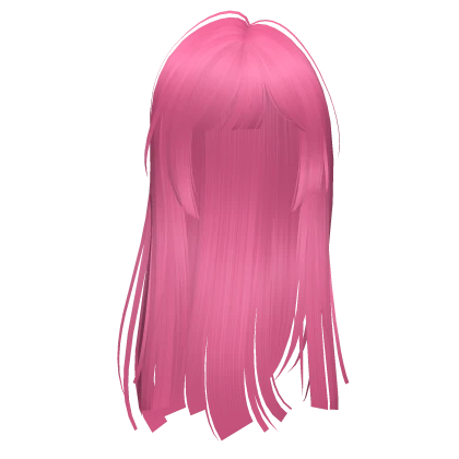 silky flowy layered hime cut (hot pink)