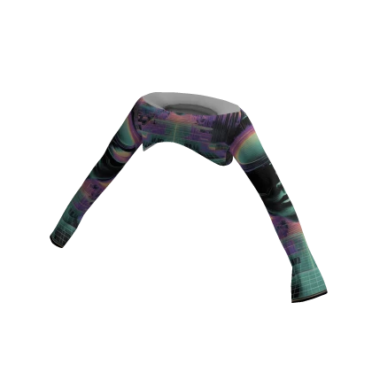 Rave graphic Y2K arm warmer top