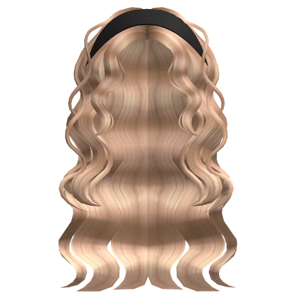 Blonde Layered Curly Hair w Black Headband