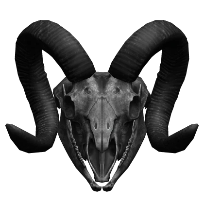 Ram Skull Mask - Black