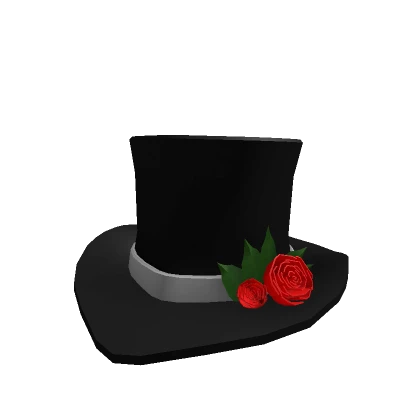 Black Rose Top Hat