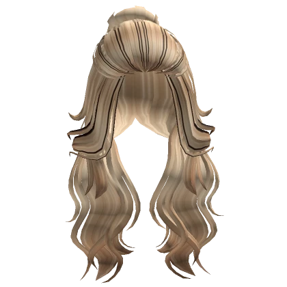 Front Swept Beach Waves in Blonde with Streaks