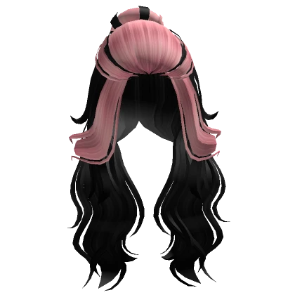 Front Swept Beach Waves in Black Pink