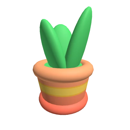 Cartoony Potted Plant