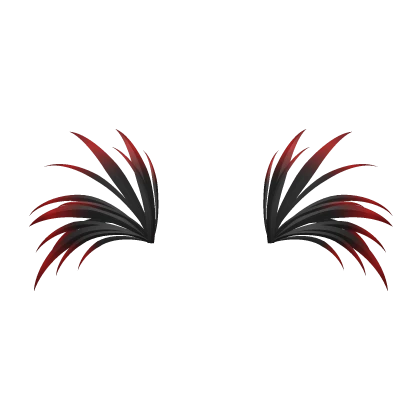 Spiky Y2K Pigtails Xtension in Black to Red