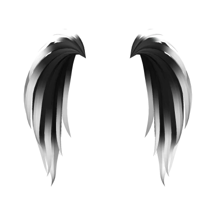 Fluffy Scene Pigtails in Black to White