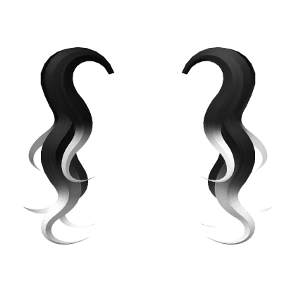 Wavy Pigtails Extension in Black to White