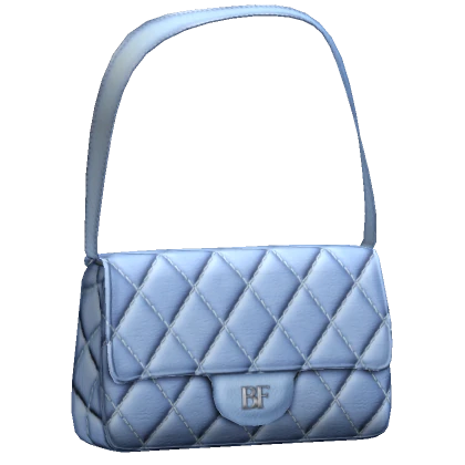 Quilted Luxury Purse in Light Blue