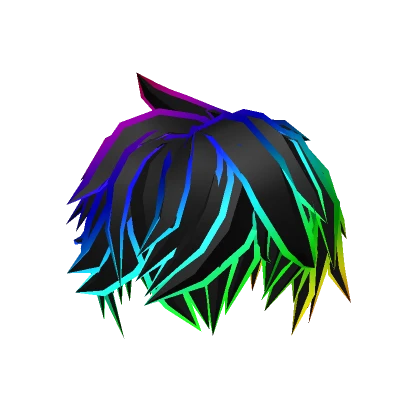 🖤❤️💙💚Emo Dark Cartoony Rainbow Messy/(Black)