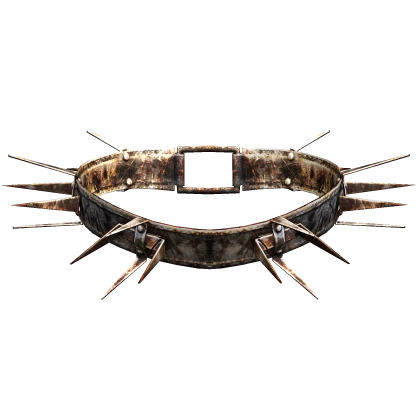 Rusty Scary Goth Spiked Leather Choker