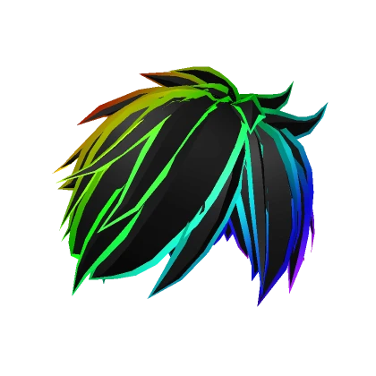 🖤❤️💙💚Emo Dark Cartoony Rainbow Messy/(Black)v10