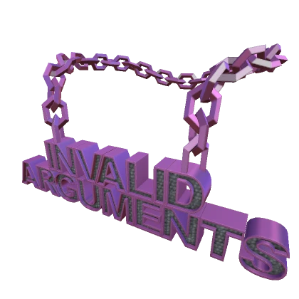 Pink Invalid Arguments Chain