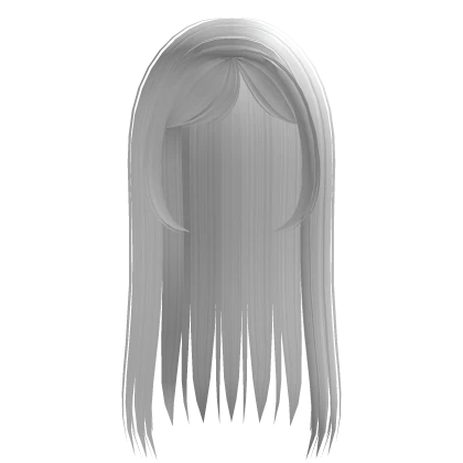 whimsical straight hair in white