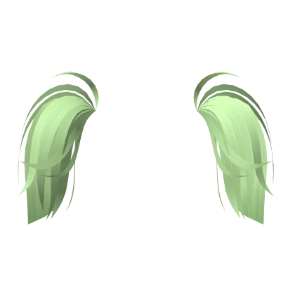 Short Fluffly Pigtails Extension in Sage Green