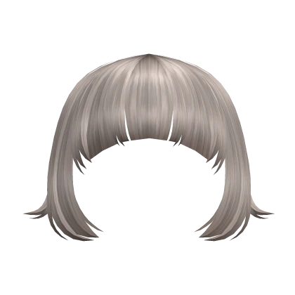 Blunt Curved Anime Bangs in Ash Blonde