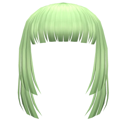 Blunt 2 Layered Bangs in Sage Green