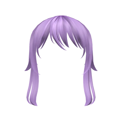 Flowy Anime Bangs in Light Purple