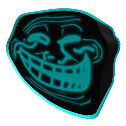 Neon Trollface Head