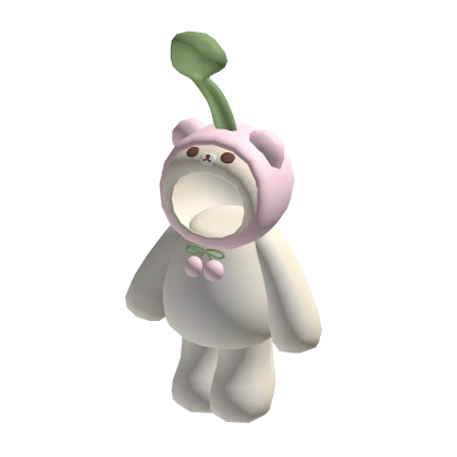 pink cherry kuma tan bear onesie