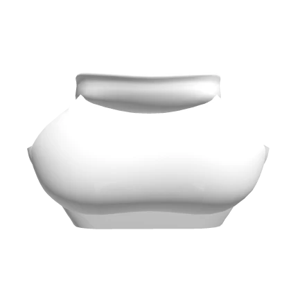 1.0 R6 Solid White Female Cropped Top
