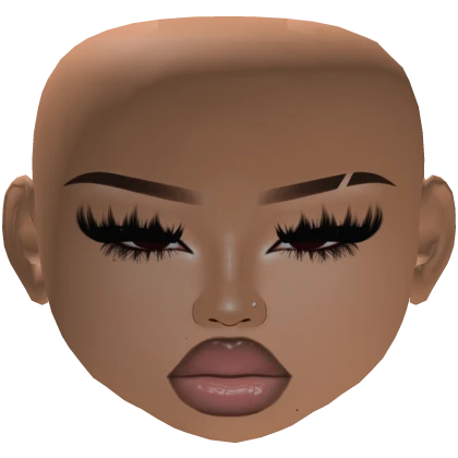 Big Baddie latina mesh makeup glossy lips lashes