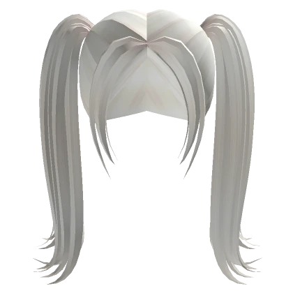 Long Anime Pigtails (white)