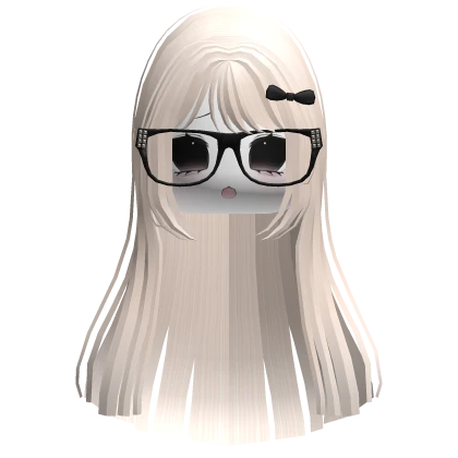 vkei moe blonde hair cute emo glasses face
