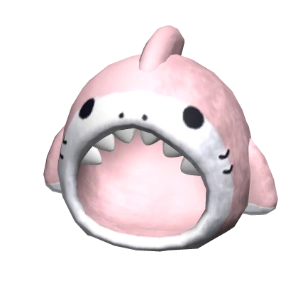 🍀Cute Shark Plushie Hood (Pink)