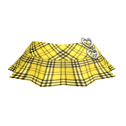 ❌Chibi Doll - Y2K Yellow Plaid Preppy Skirt