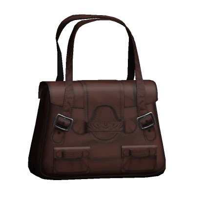 Cute Aesthetic Y2K Leather Hand Bag in Brown