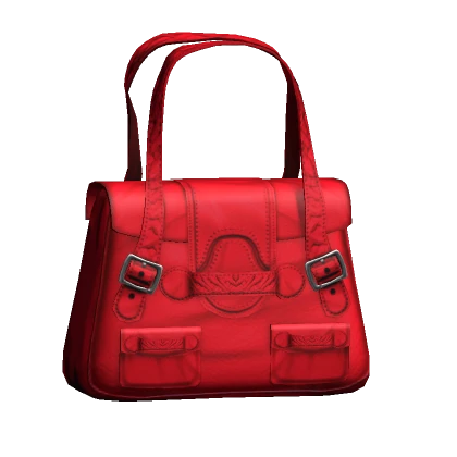 Cute Aesthetic Y2K Leather Hand Bag in Red