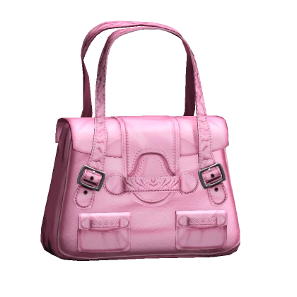 Cute Aesthetic Y2K Leather Hand Bag in Pink