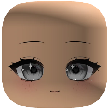 cute glowing anime chibi face