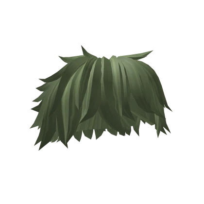 Dull Green Messy Bedhead Alt Hairstyle