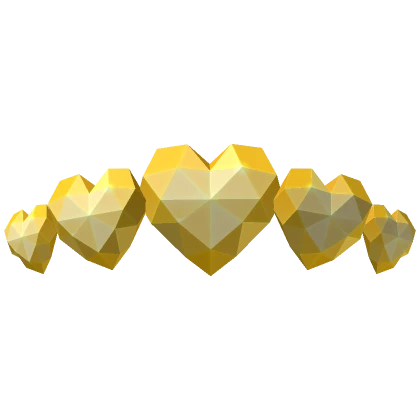 Yellow Shimmering Heart Crown