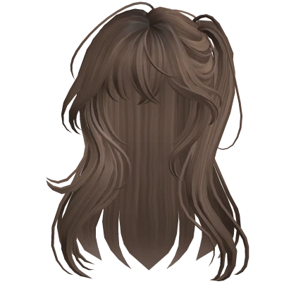 Brown Anime Hairstyle Girl w/ Side Ponytail