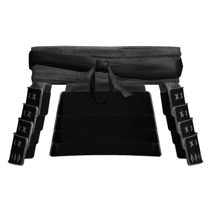 Samurai Kusazuri Belt Waist Protector - Black