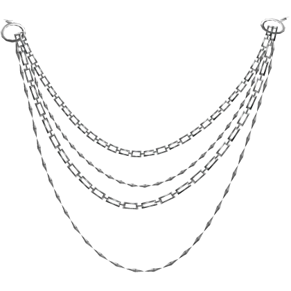 Silver Gaian Temporal Body Chains
