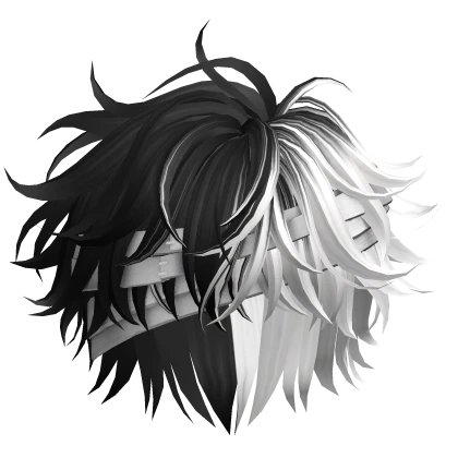 Black&White Messy Bandaged Hair