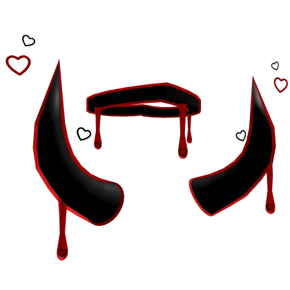 Horn Black&Red Neon Heart