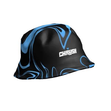 CHRUSH Bucket Hat in Black & Blue