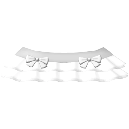 cute ruffled lace bow skirt in white