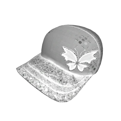 White y2k butterfly grunge cyber rhinestone cap