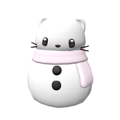 ୨୧: kawaii christmas snowman cat 