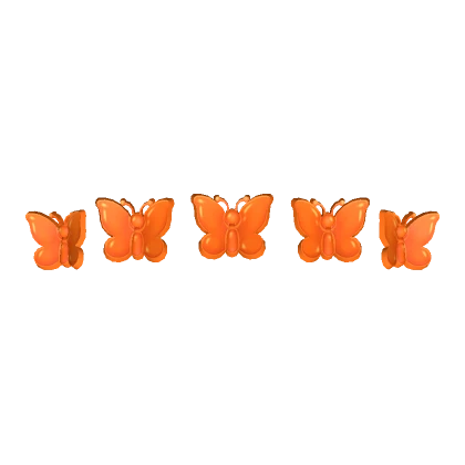 y2k Orange Butterfly Hair Clips